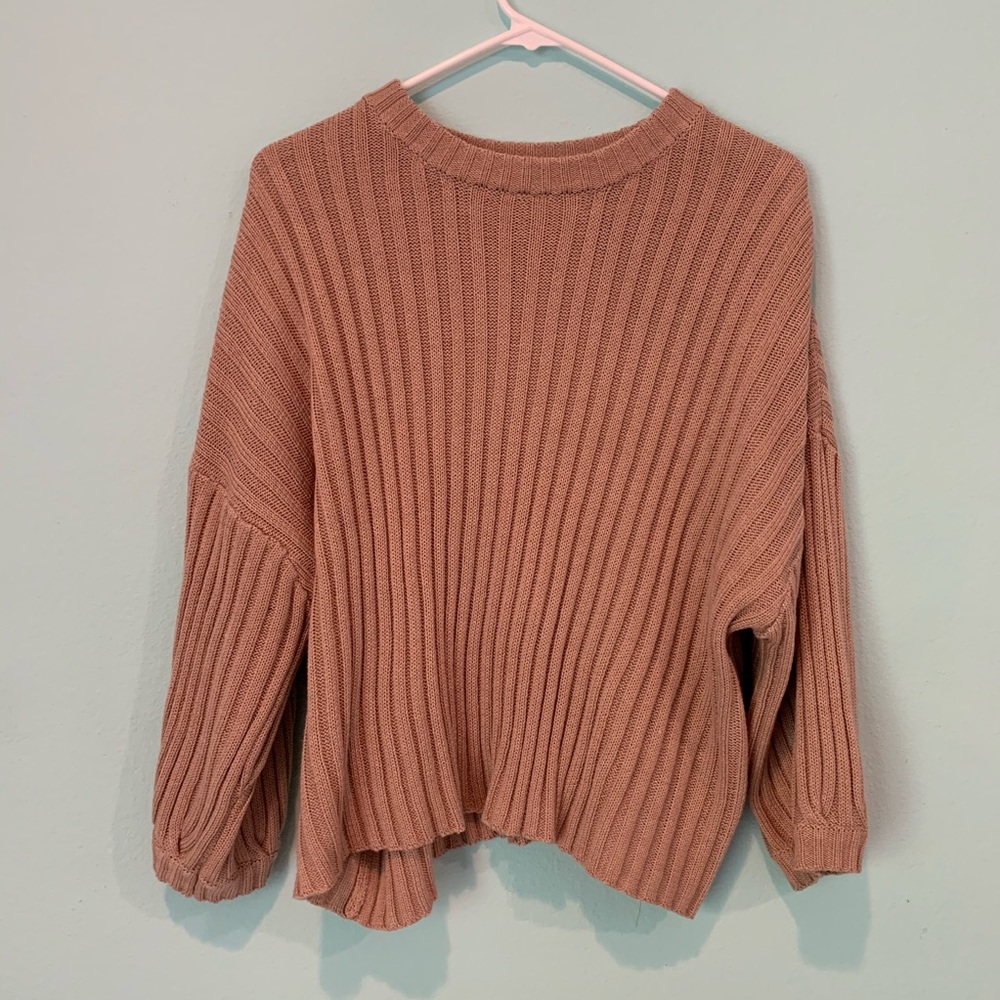 VICI Ethan Ribbed Knit Sweater - Taupe - M/L